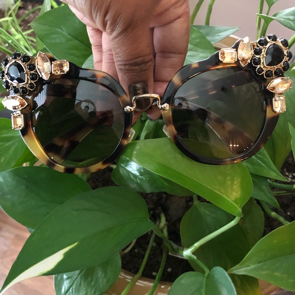Miu Miu Accessories - Miu Miu Jeweled Shades